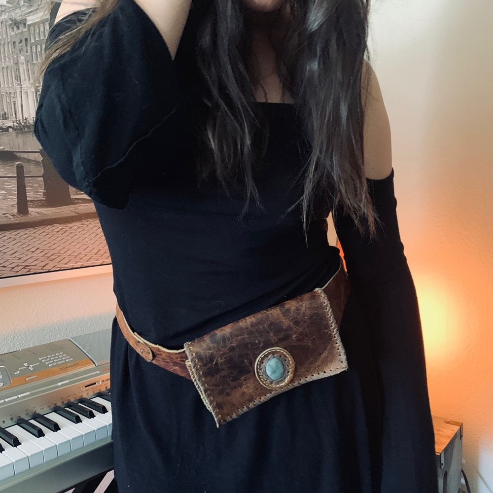 Leather Handmade Festival Utility Belt /fanny pack